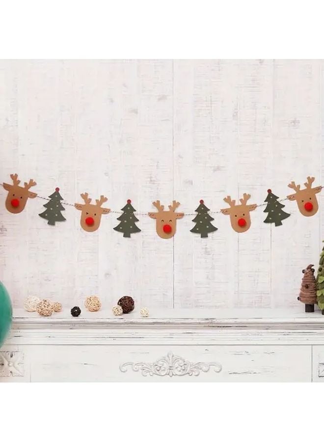 Christmas Party Decorations Set Including Tree Flag Elk Banners And Hanging Supplies - Image 3